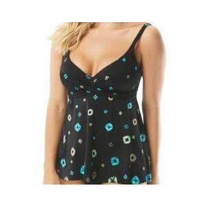 Coco Reef Tankini Swimsuit Top Women's 8 32C Shapemaker Underwire Swimwear